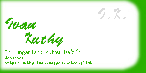 ivan kuthy business card